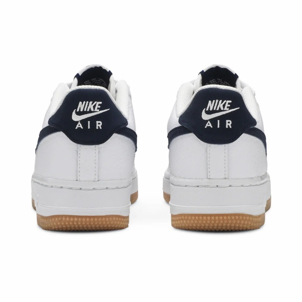 Nike Air Force 1 Low Gs “White Obsdian” Basketball Sneaker size 7Y - Picture 4 of 12